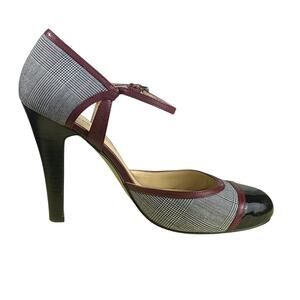 Audrey Brooke Plaid Heels Size 10 Stiletto Office Vamp